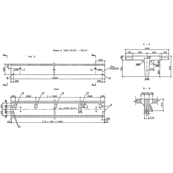 Большое фото товара - Б 1200-130-93 Т25АIIIв-3 (ИНВ 54020-м). Вариант №1